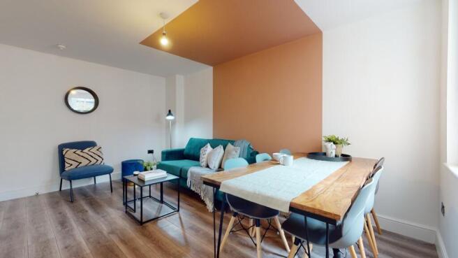 A bright and spacious modern living room with s...