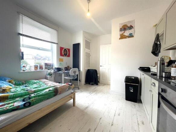 Bright, airy studio with a large window, light ...