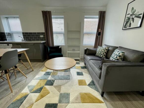 A stylish and inviting large modern living room...