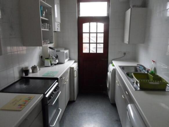 This bright kitchen features ample counter spac...