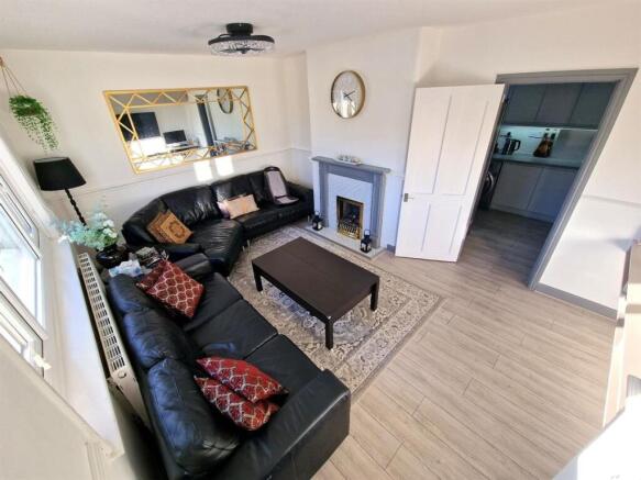 A stylish and inviting living room featuring a ...