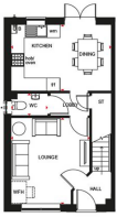 Ground floor layout of the Ellerton house type