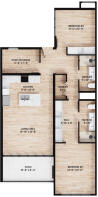 3 bed floor plan