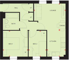 Aylesham House Type 3 Floor plan Part L