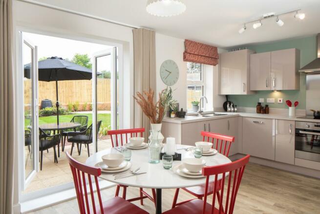 Kitchen and dining room in an Archford