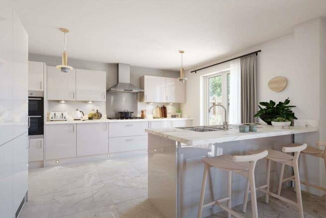 The open plan kitchen is a fantastic space