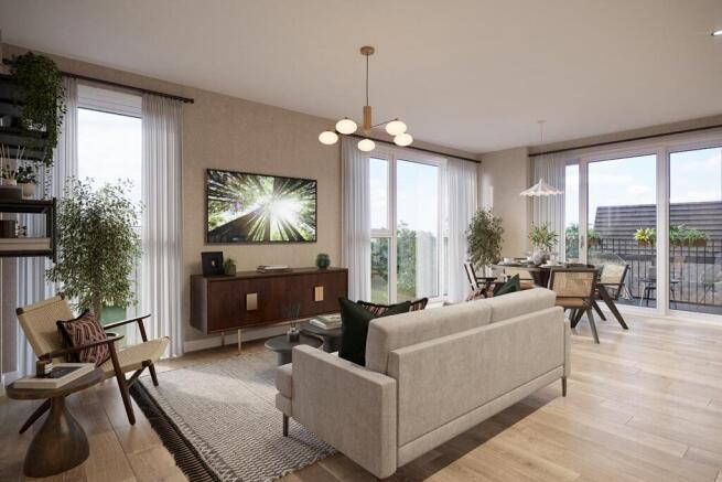 Light filled living spaces with full height windows