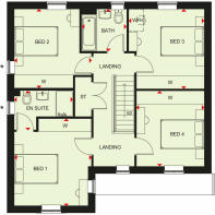 First floor plan of our 4 bed Hale home