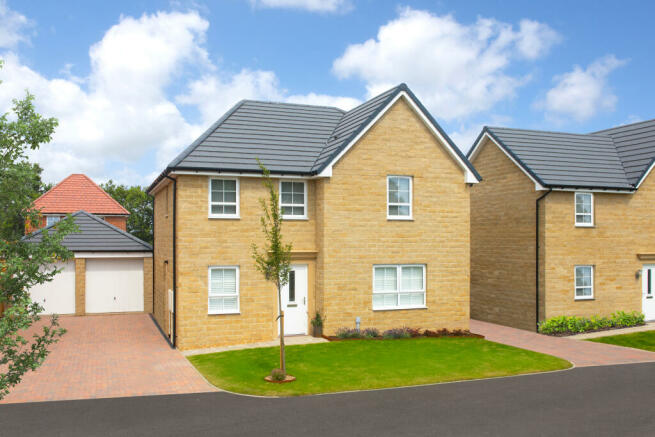 Outside view 4 bedroom detached stone built Radleigh home