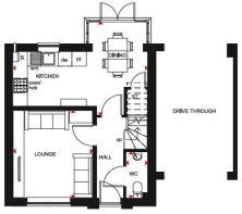 Downstairs layout of the Lockton