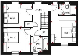 Upstairs layout of the Lockton
