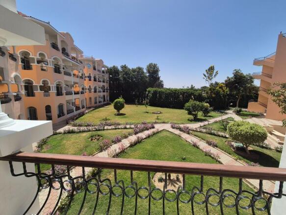 mature garden view