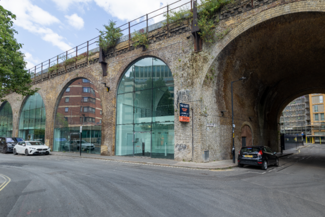 The front of an arch.