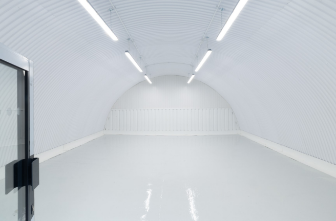 The front of an arch.