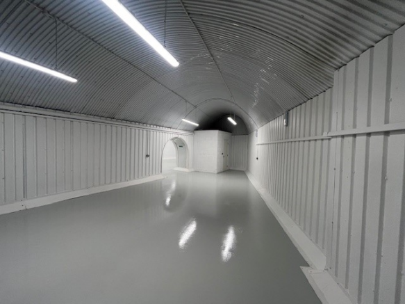 The front of an arch.