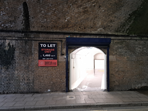 The front of an arch.