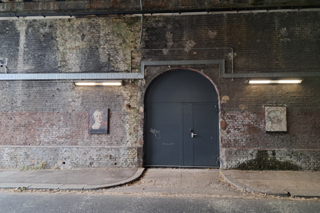 The front of an arch.