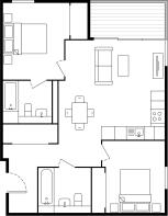 2-bed - 2B3P TYPE...