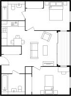 2-bed - 2B3P TYPE...