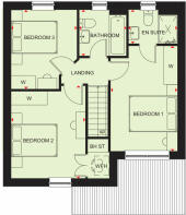 First floor floorplan of The Denby