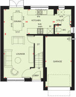 Ground floor floorplan of The Denby