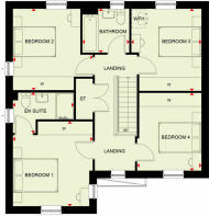 The Halton first floor floorplan