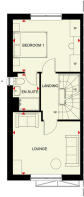 The Kingsville first floor floorplan