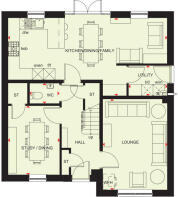 Ground floor floorplan of The Lamberton