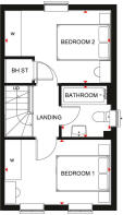 Denford first floor plan at Victoria Heights