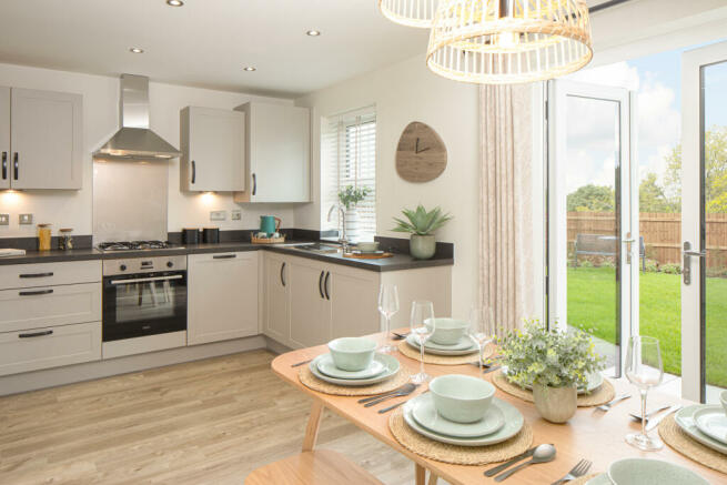 Open plan kitchen in the Archford 3 bedroom home