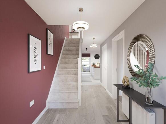 The light & airy welcoming hallway
