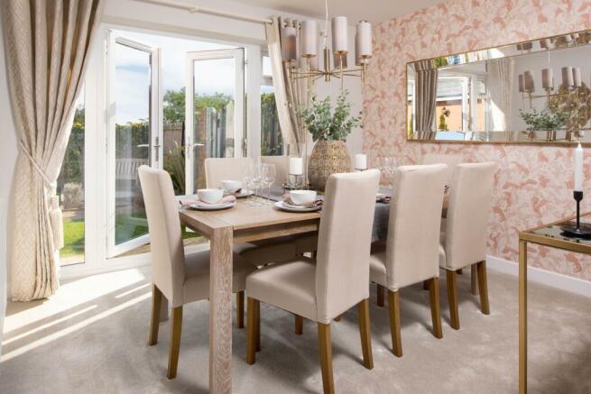 View of the dining room in the Lichfield 5 bedroom home