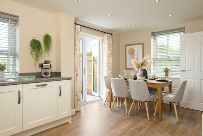 Dining area in Hadley 3 bedroom home