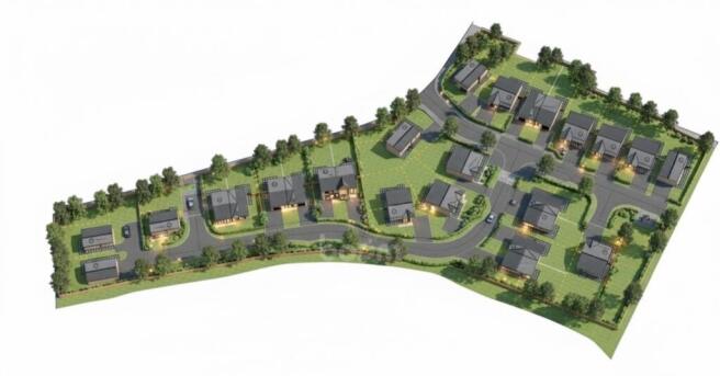 AI site plan with lights on