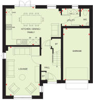 Ground floor floorplan of The Halton