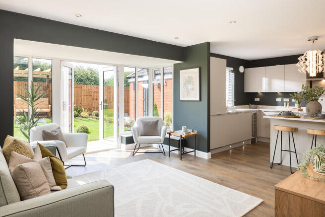Open plan kitchen in the Manning 5 bedroom home