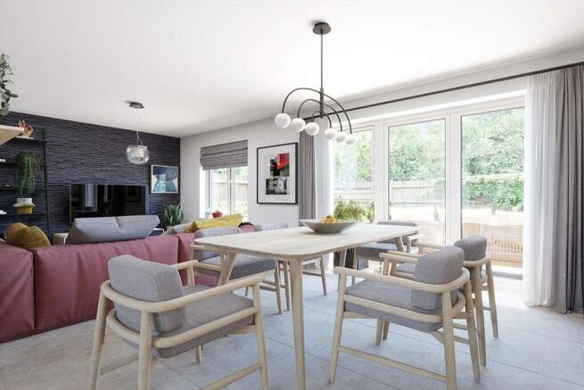 The large dining area is ideal for entertaining
