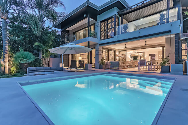 View of house at dusk