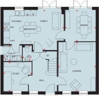 Ground floor plan of the Chelworth 4 bedroom home