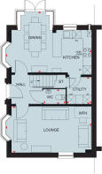 The ground floor floor plan of The Hereford