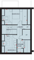 The second floor floor plan of The Hereford