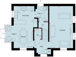 Ground floor plan of the 4 bedroom Blakeney May 2024