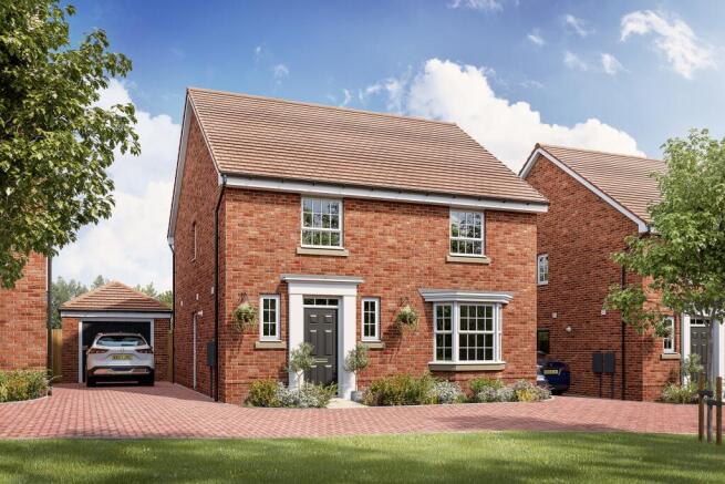 Outside view of the 4 bedroom Winterton at Brookwood Meadows