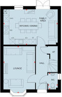 Ground floor plan of the 4 bedroom Sudbury May 2024