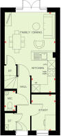Ground floor plan of the 3 bedroom Kinightwood