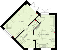 Ground floor of the 3 bedroom Redford