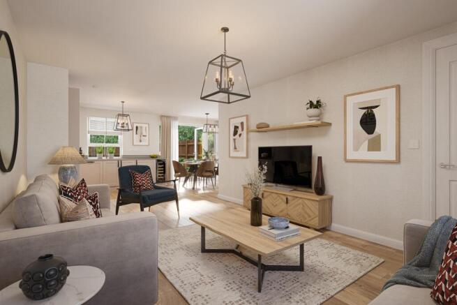 Open-plan living in the 4 bedroom Kennisham July 25