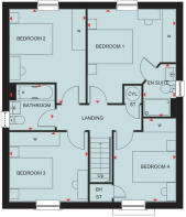 First floor floorplan of The Kirkdale