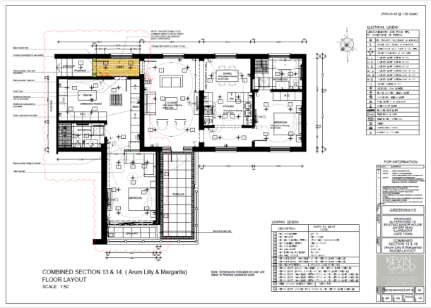 Proposed layout of apartment