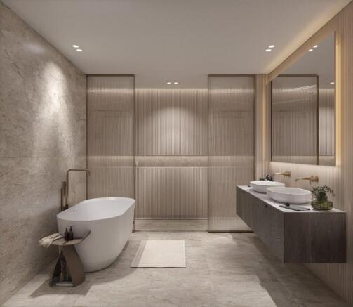 Rendering of bathroom